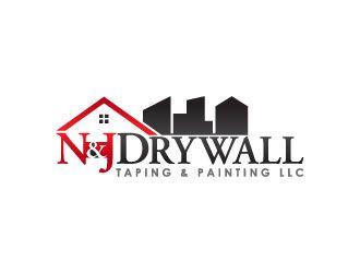 Drywall Logo - N&J Drywall, Taping & Painting LLC logo design - 48HoursLogo.com