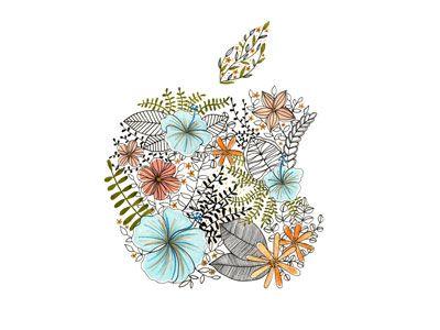 Apple Flower Logo - Floral Apple logo