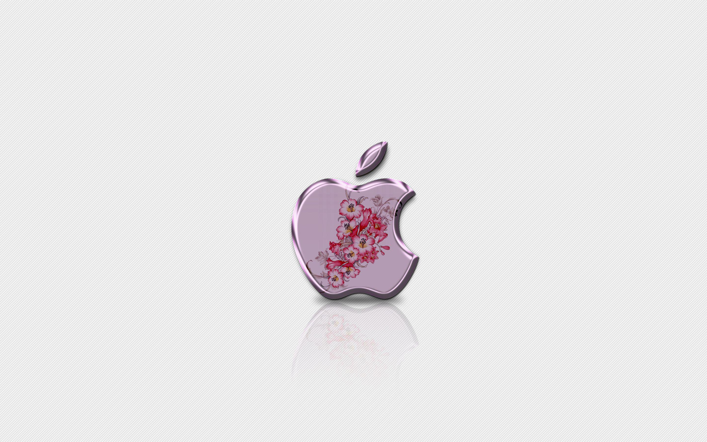 Apple Flower Logo - Apple Logo Wallpaper _ Flower 花柄 | LaggDogg Wallpapers