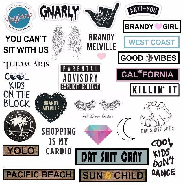 Brandy Melville Logo - Brandy Melville Stickers, Design & Craft, Others on Carousell
