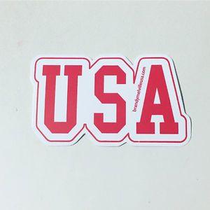 Brandy Melville Logo - Red USA Brandy Melville Sticker | eBay