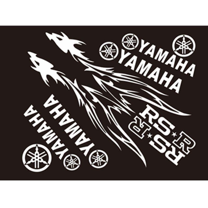 Yamaha Logo - 35*30cm For Flame Dragon YAMAHA Logo JDM Reflective Sticker