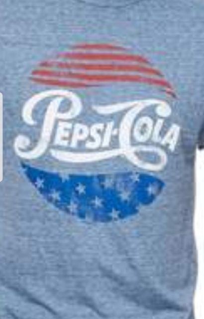 Blue Pepsi Cola Logo - Pepsi Cola Vintage Logo Tee Shirt Blue Small | eBay