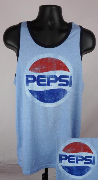 Blue Pepsi Cola Logo - Pepsi Tank Top Shirt Men's Large Blue Graphic Logo Pepsi Cola Shirt ...