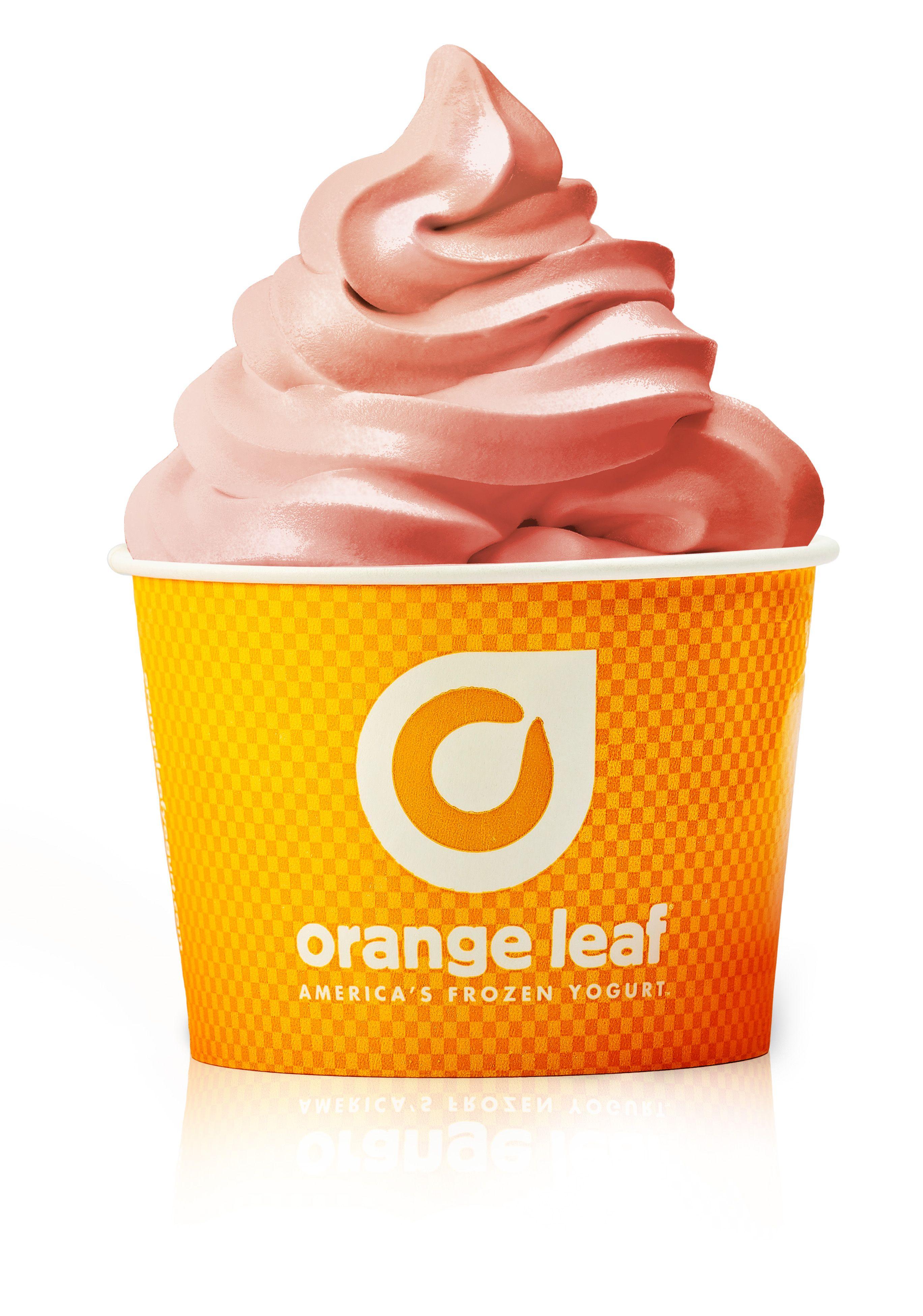Ice Cream Orange Leaf Logo - Orange Leaf Frozen Yogurt Introduces New Dairy Free Pink Lemonade ...