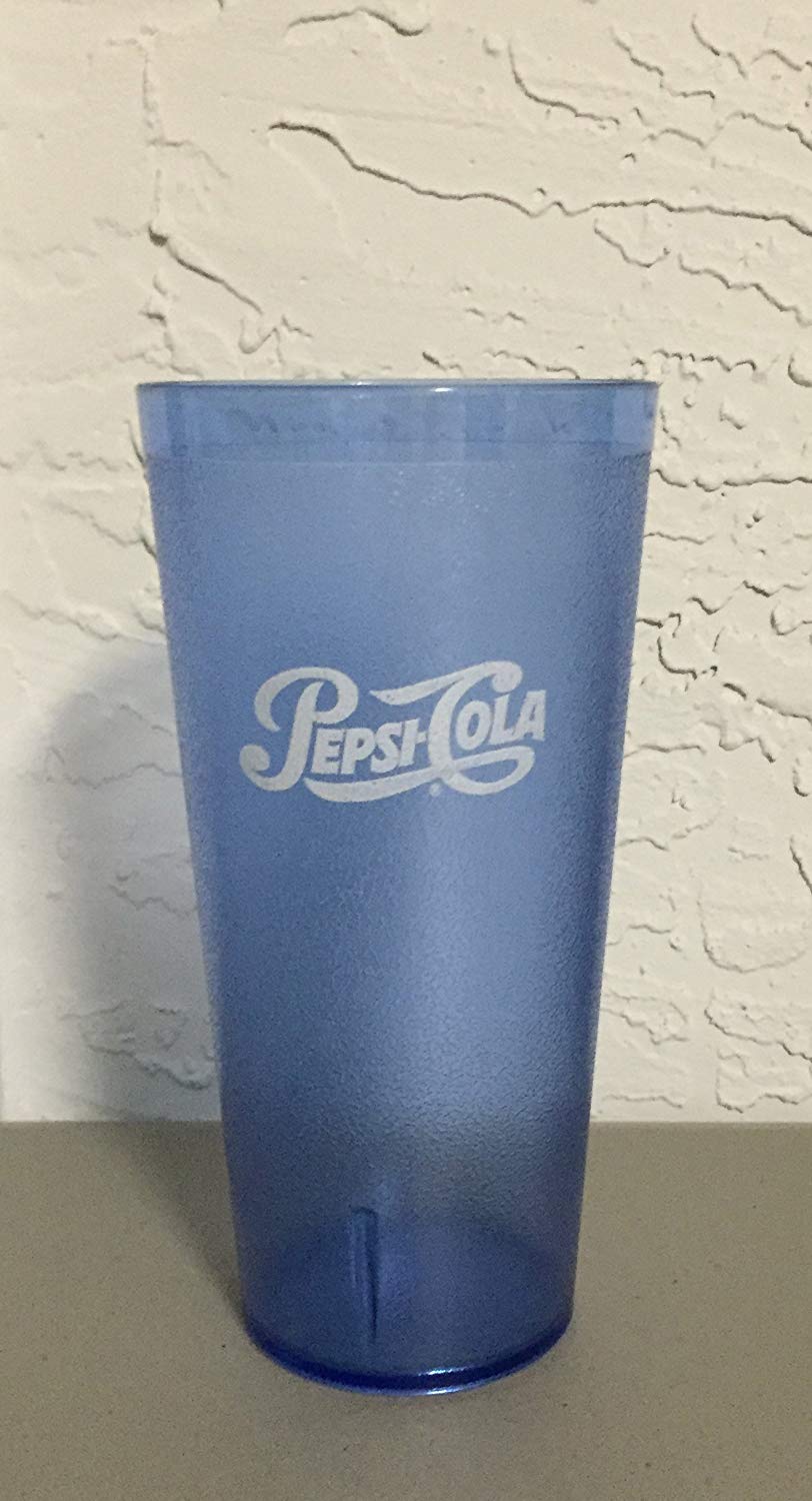 Blue Pepsi Cola Logo - Amazon.com. New (1) Pepsi Cola Restaurant Ice Blue Plastic Tumblers