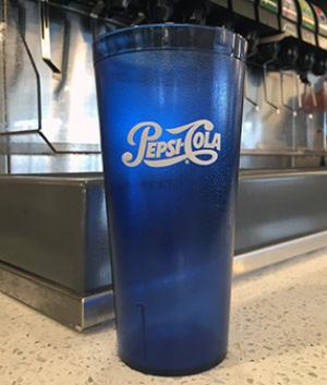 Blue Pepsi Cola Logo - New Reusable Cups at Park Place | Food Services