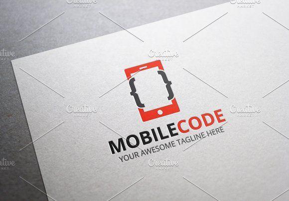 Modern Mobile Logo - Mobile Code Logo Logo Templates Creative Market