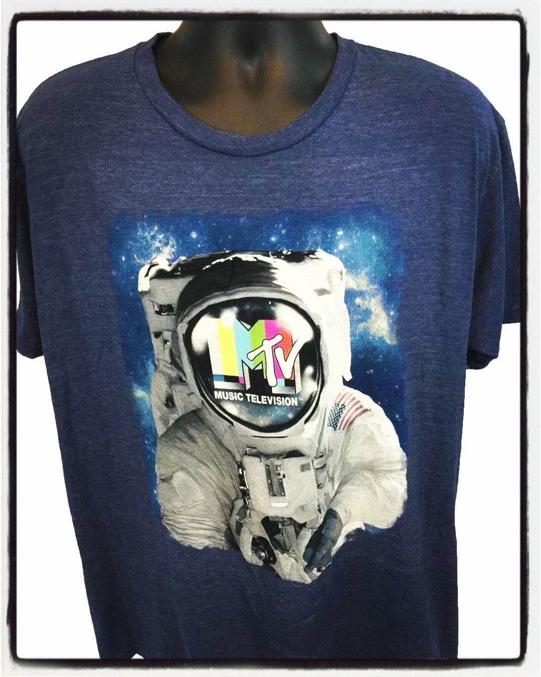 MTV Astronaut Logo - 1980'S MTV Spaceman Astronaut Logo Men's T-Shirt Size XXL Cotton ...
