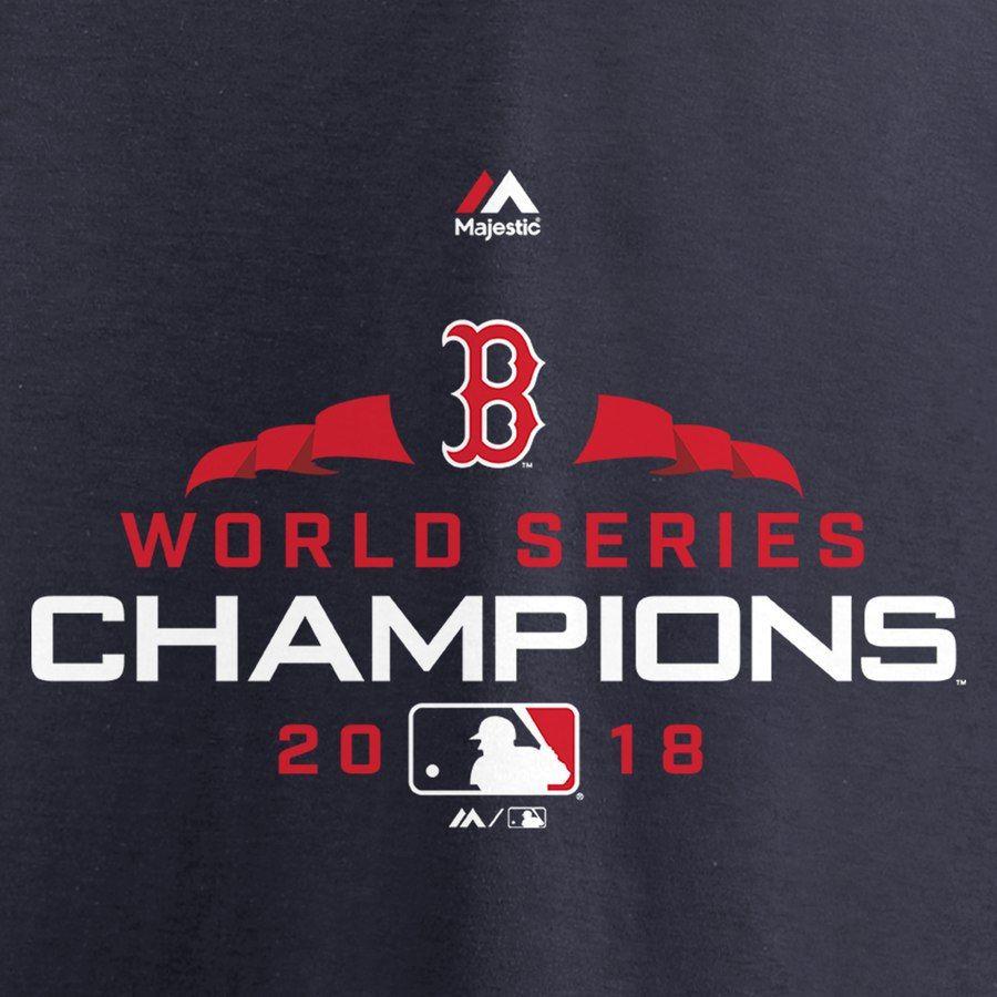 Boston Red Sox Championship Logo - Women's Majestic Navy Boston Red Sox 2018 World Series Champions ...