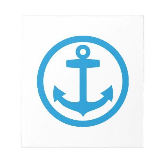 Anchor Logo - Blue anchor logo notepad. Zazzle.co.uk