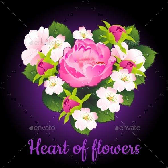 Apple Flower Logo - Heart of Flowers Peony and Apple Flowers. Peony, Apples and Flowers