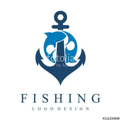 Anchor Logo - Fish Logo, Anchor Logo, Simple Design Logo Vector Template