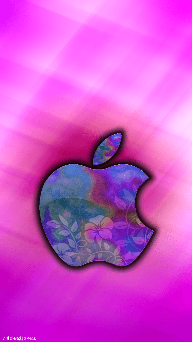 Apple Flower Logo - Download Pink Lily 640 x 1136 Wallpapers - 4622282 - Pink Lily Apple ...
