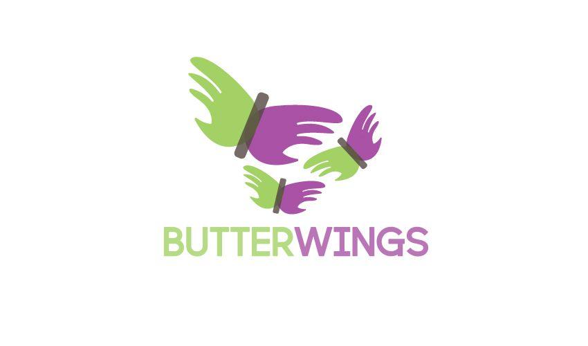 Butterfly Hand Logo - GraphicsPSD | Free Hand Butterfly Logo Design Template | GraphicsPSD