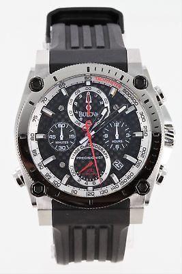 Bulova Logo - Bulova Men's Precisionist Chronograph Watch 98B172 Tuning Fork Logo