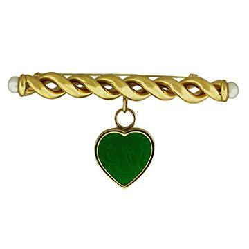 Gold Spiral Logo - Venetian Glass Gold Spiral Pin — Huffords Jewelry