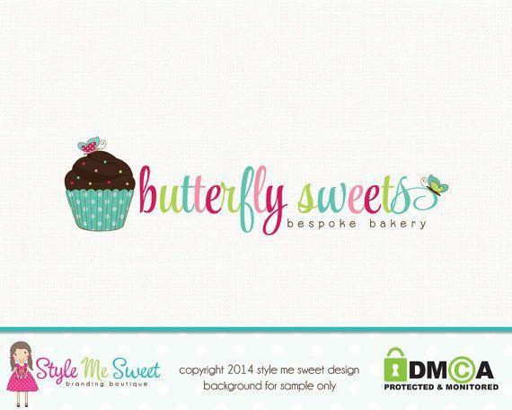 Butterfly Hand Logo - butterfly sweets bakery premade logo design | i will own a bakery ...