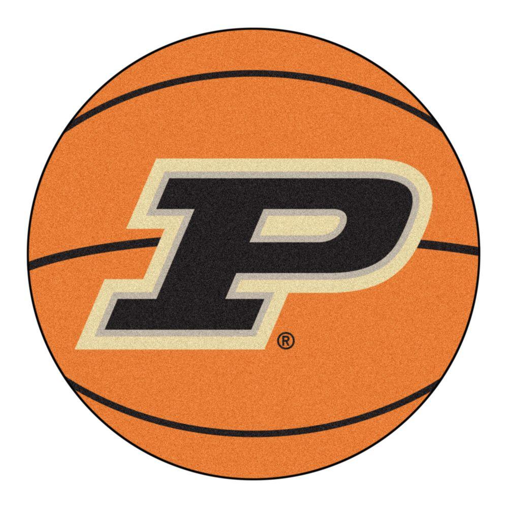 Orange P Logo - FANMATS NCAA Purdue University P Logo Orange 2 ft. x 2 ft. Round ...