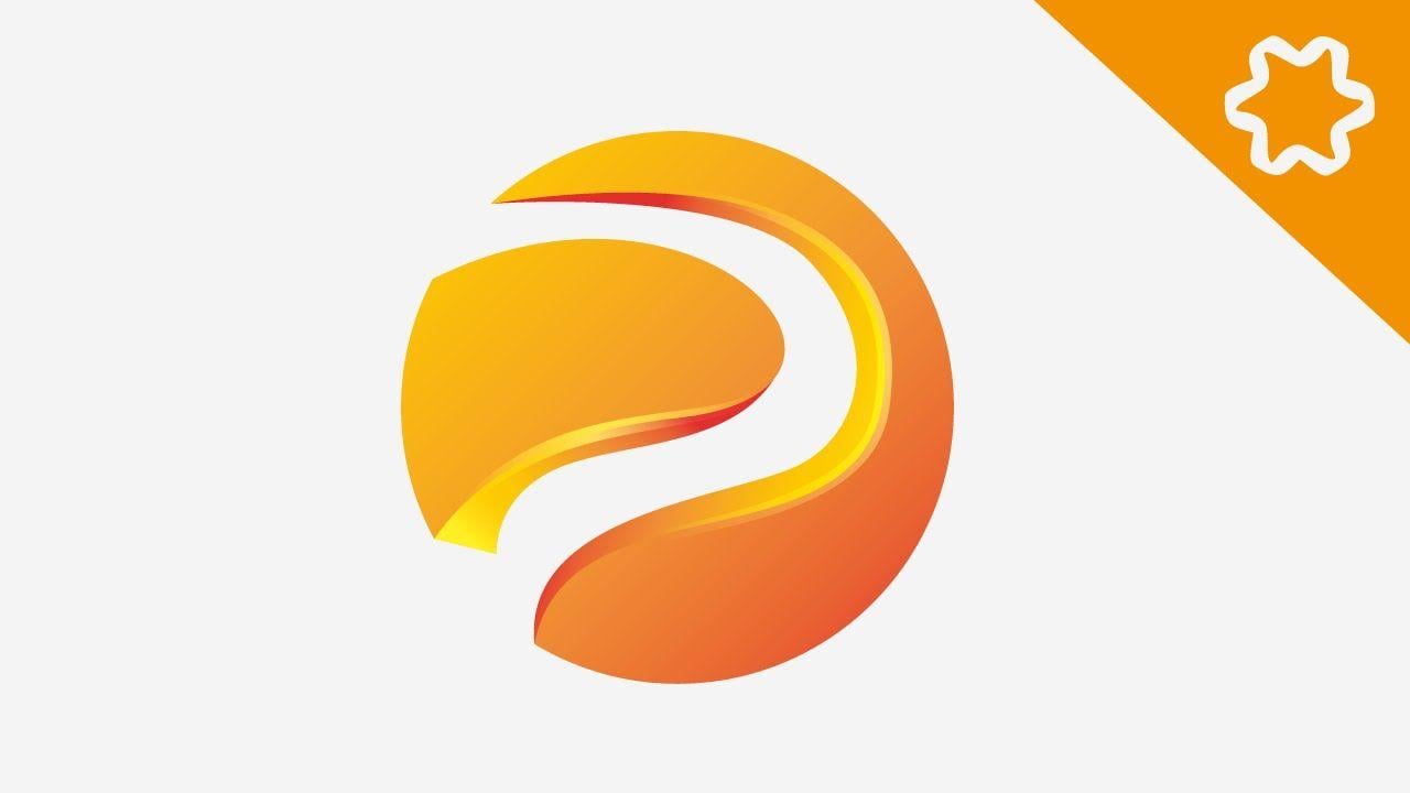 Orange P Logo - Tutorial Adobe illustrator for Beginners / Custom 3D Letter P Logo