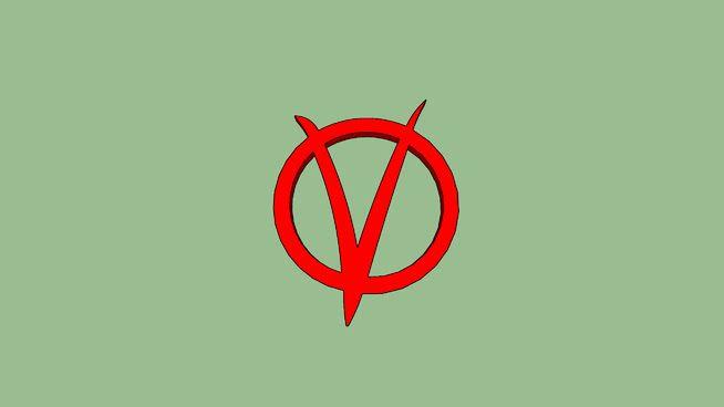 V for Vendetta V Logo - V for vendetta logo | 3D Warehouse
