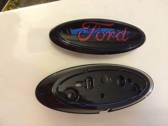 2017 Ford Logo - 2009-2017 Ford Trucks Camera emblem & bezel, custom painted red ...