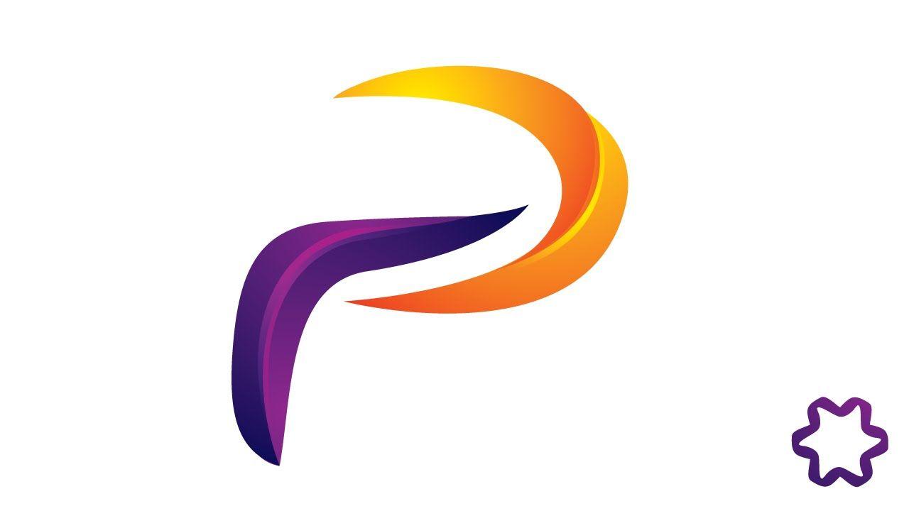 Orange P Logo - Adobe illustrator Tutorial : How to Make 3D Letter Logo Design With ...