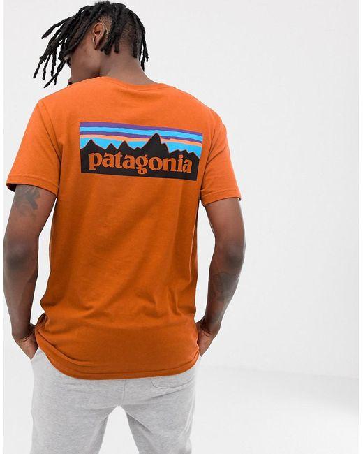 Orange P Logo - Patagonia P-6 Logo Organic T-shirt In Orange in Orange for Men - Lyst