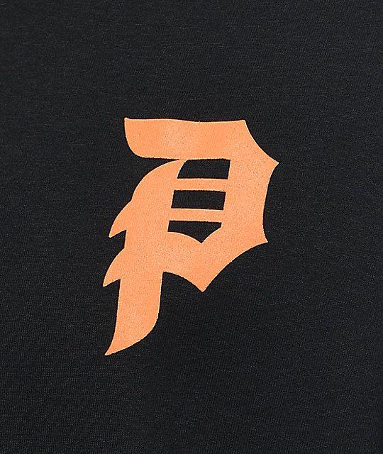Orange P Logo - Primitive Dirty P Black & Orange T-Shirt | Zumiez
