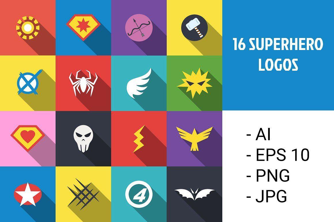 Superheo Logo - 16 superhero logos ~ Graphics ~ Creative Market