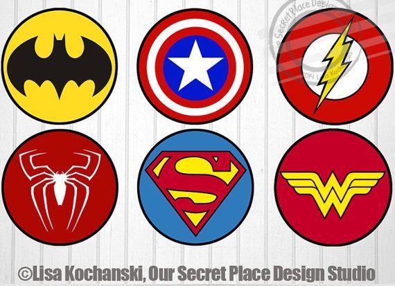 Spuper Hero Logo - INSTANT DOWNLOAD Superhero Logos Superhero Symbols Superhero ...
