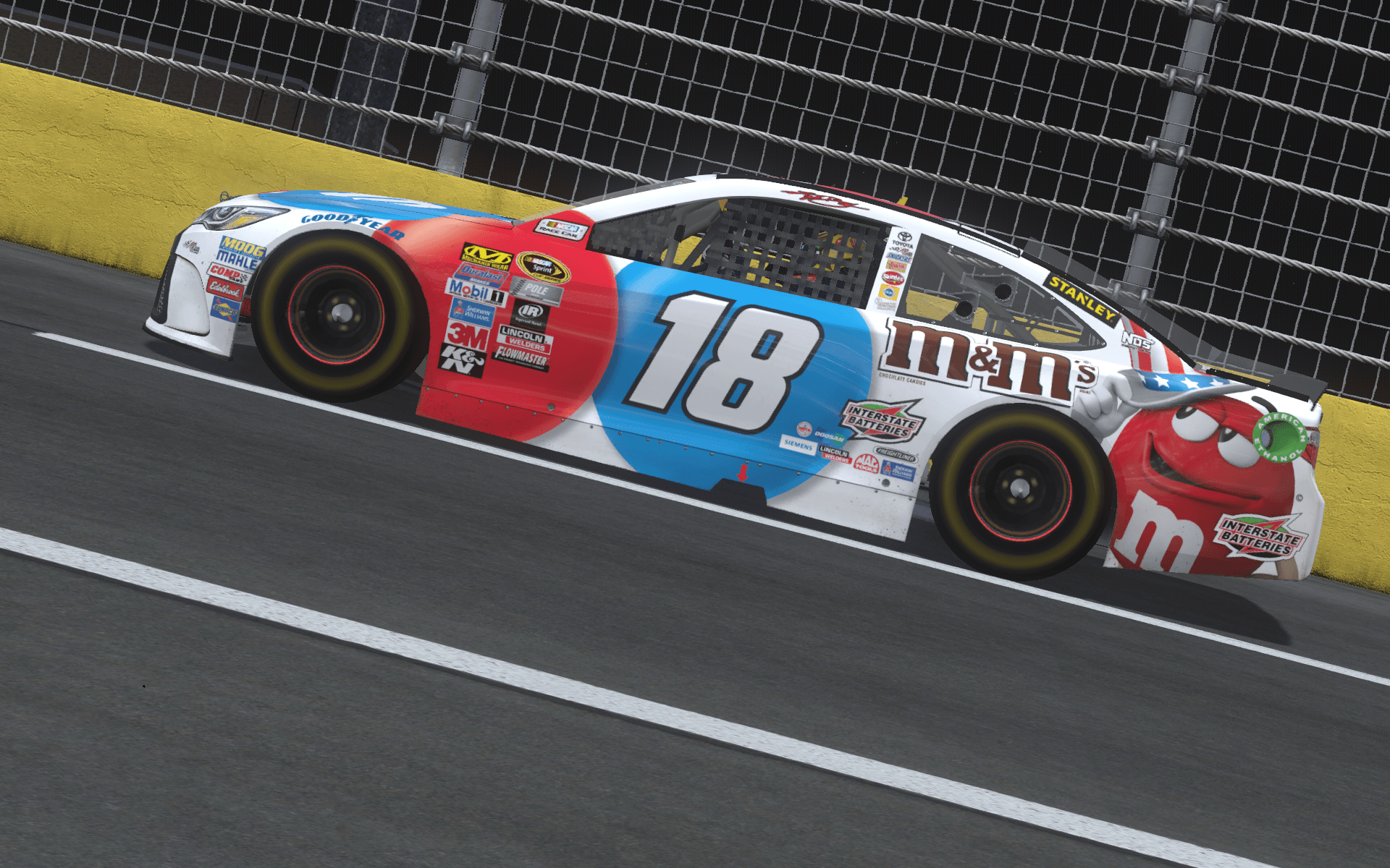 Red and Blue NASCAR Logo - Busch-M&M's Red White and Blue | NASCAR Heat 3