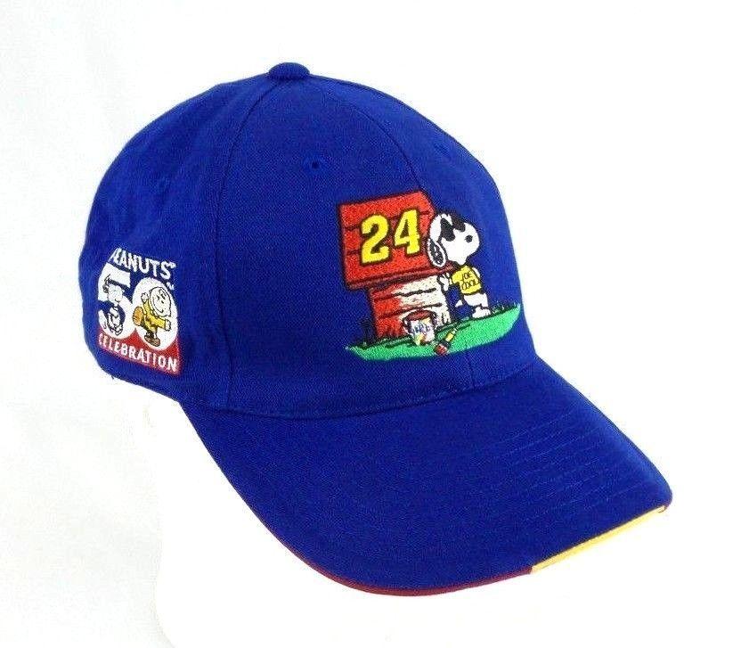 Red and Blue NASCAR Logo - Peanuts Joe Cool Jeff Gordon #24 Nascar Red Blue Cap Hat Snoopy ...