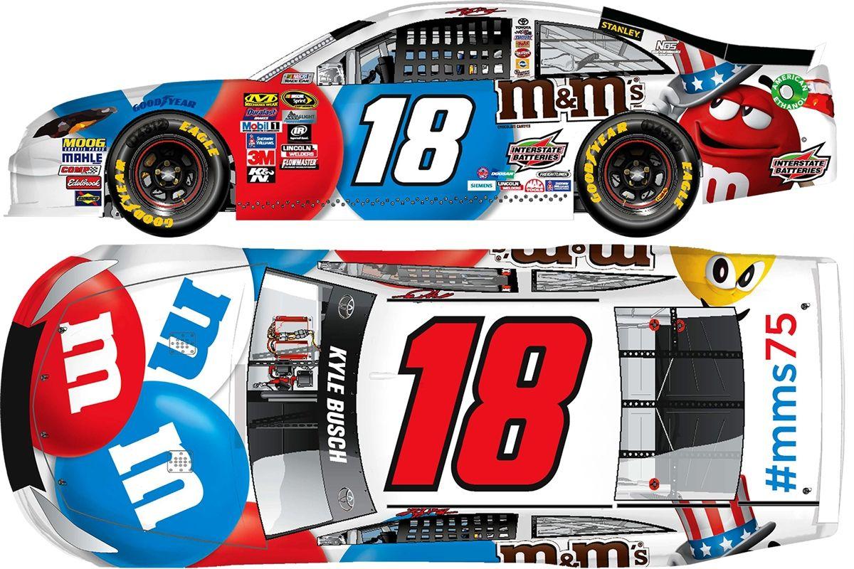 Red and Blue NASCAR Logo - Kyle Busch 2016 M&M's Red, White and Blue 1:64 Nascar Diecast ...