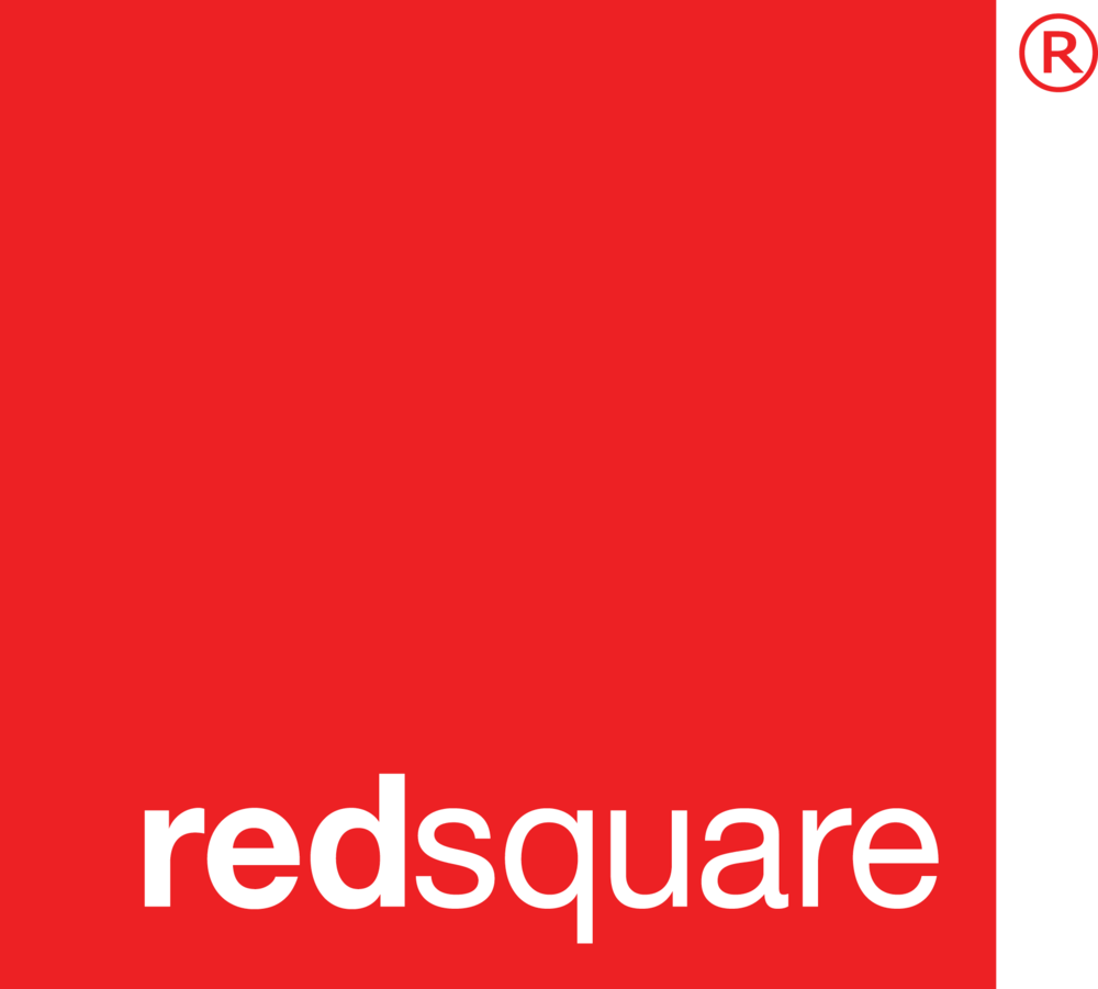Red Square with White a Logo - About