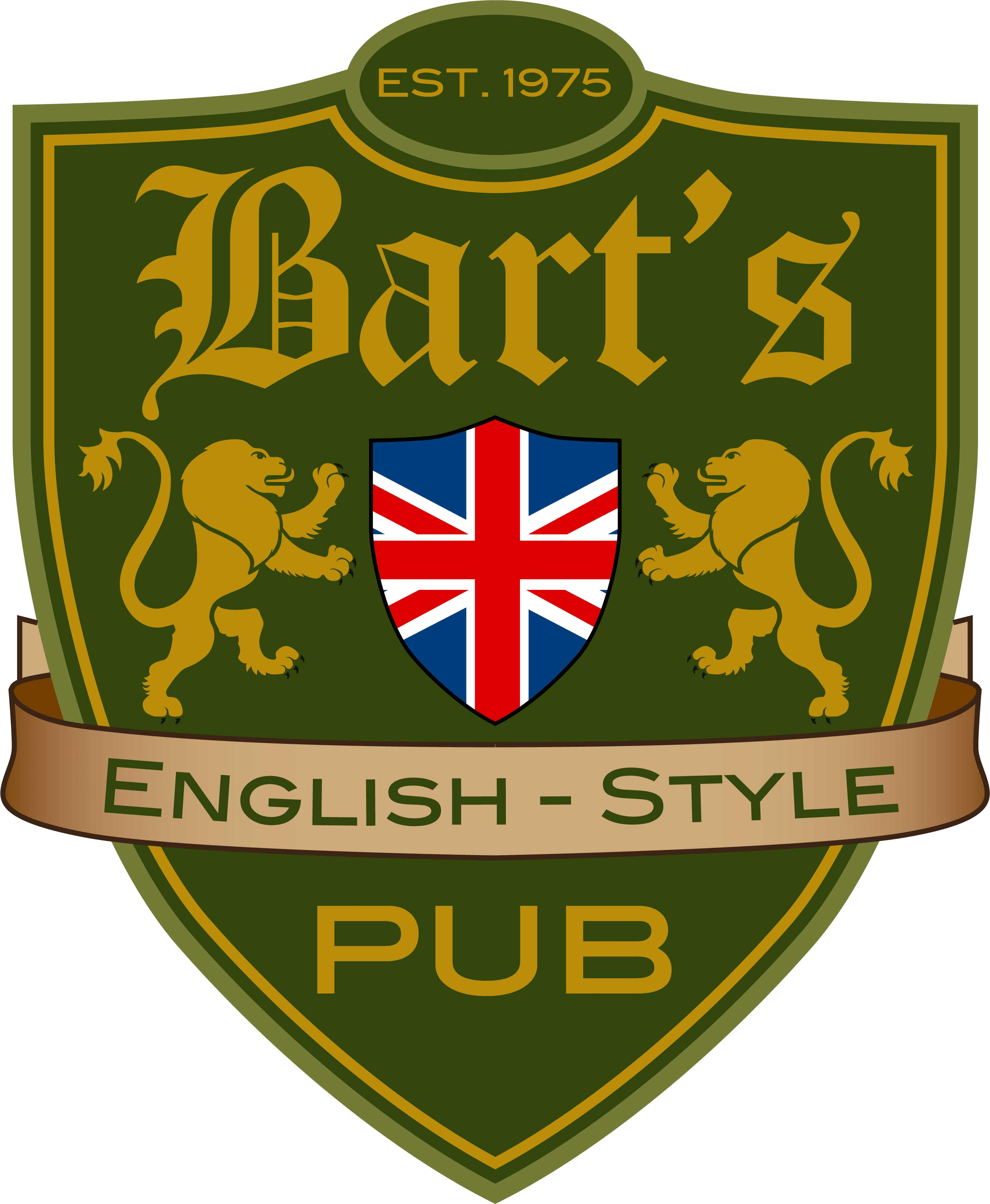 English Pub Logo - Bartholomew's Pub local favourite since 1975!