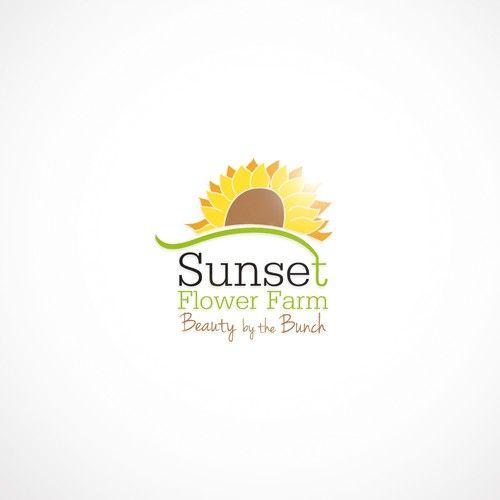 Sunset Flower Logo - logo for Sunset Flower Farm | Logo design contest