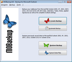 Outlook Butterfly Logo - Outlook Backup with MOBackup - Backup software for Outlook 2013 ...