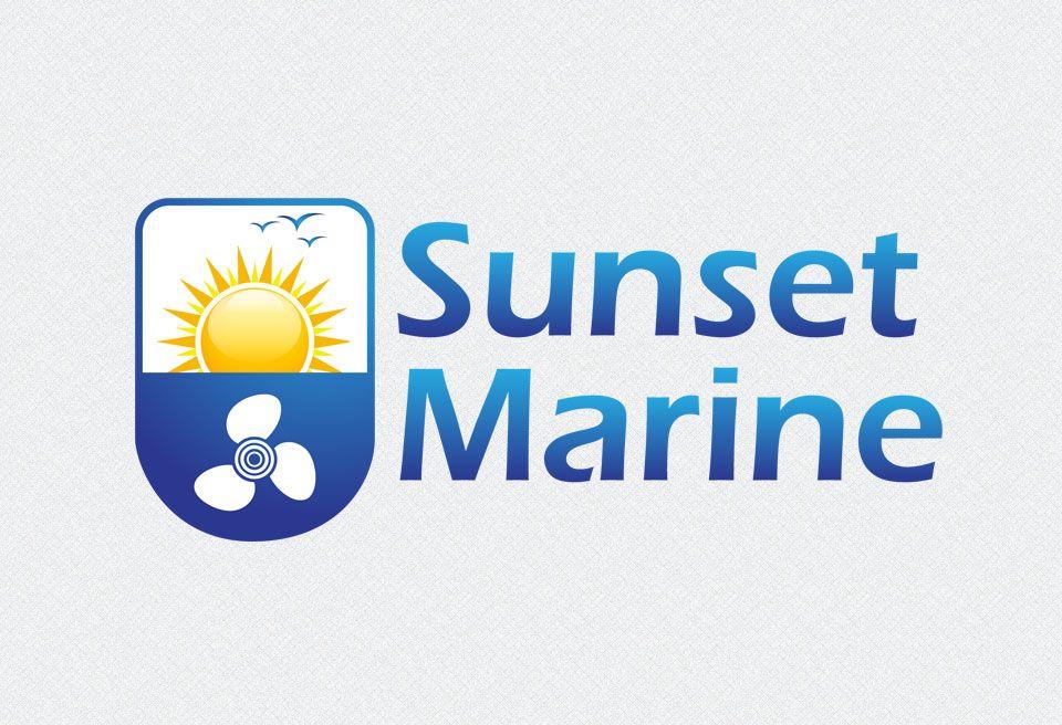 Sunset Flower Logo - Sunset Marine Logo - 1stwebstudio Affordable Website Development - E ...