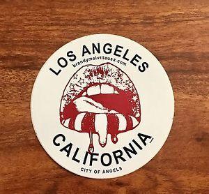 Brandy Melville Logo - Rare Los Angeles California Lips Round Special Brandy Melville