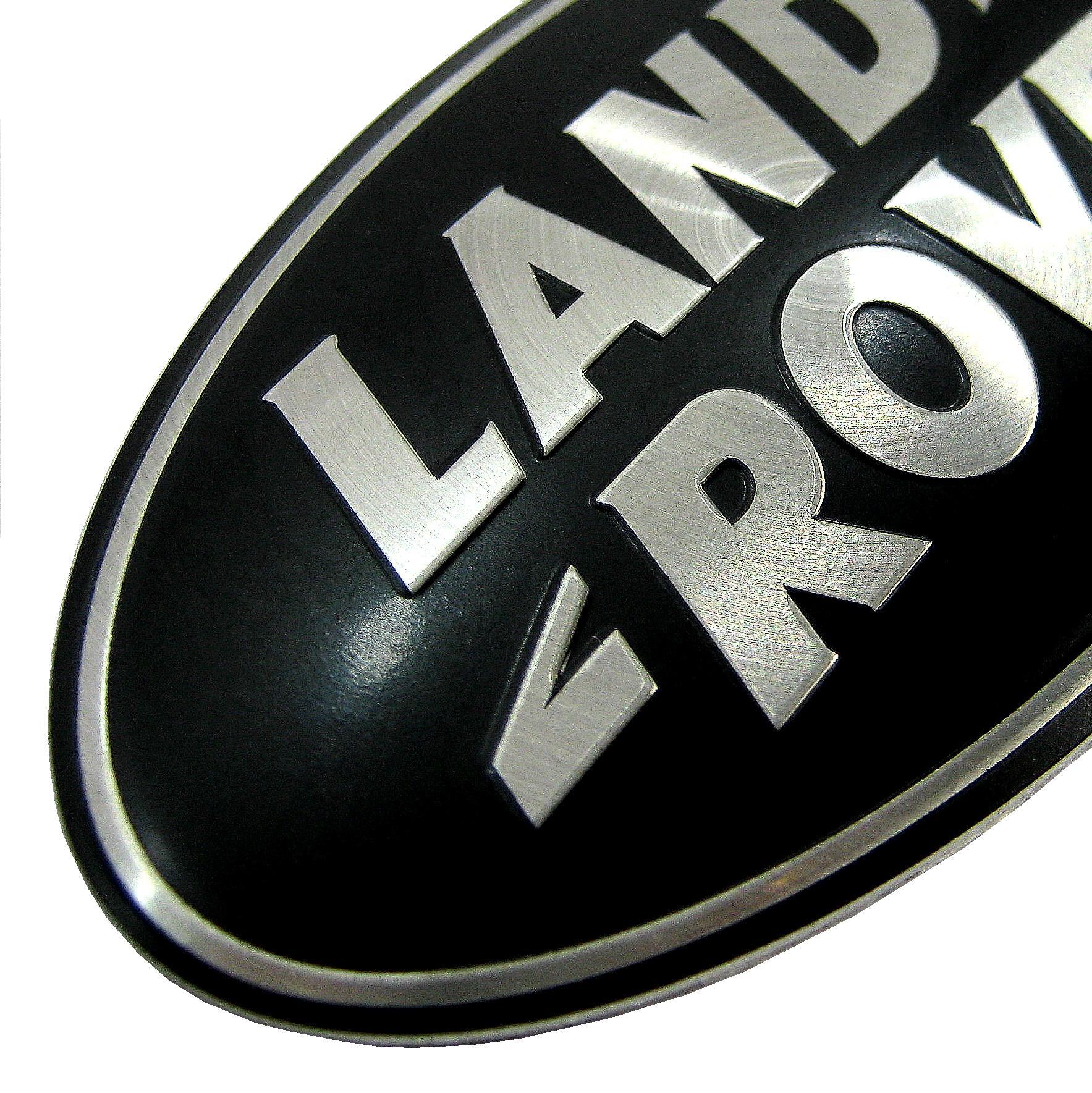 Black Oval Circle Logo - Land Rover Freelander 1 BLACK SILVER rear door badge oval logo