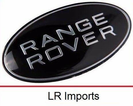 Black Oval Circle Logo - New Range Rover Badge Emblem Oval Replacement - Black and Silver | eBay