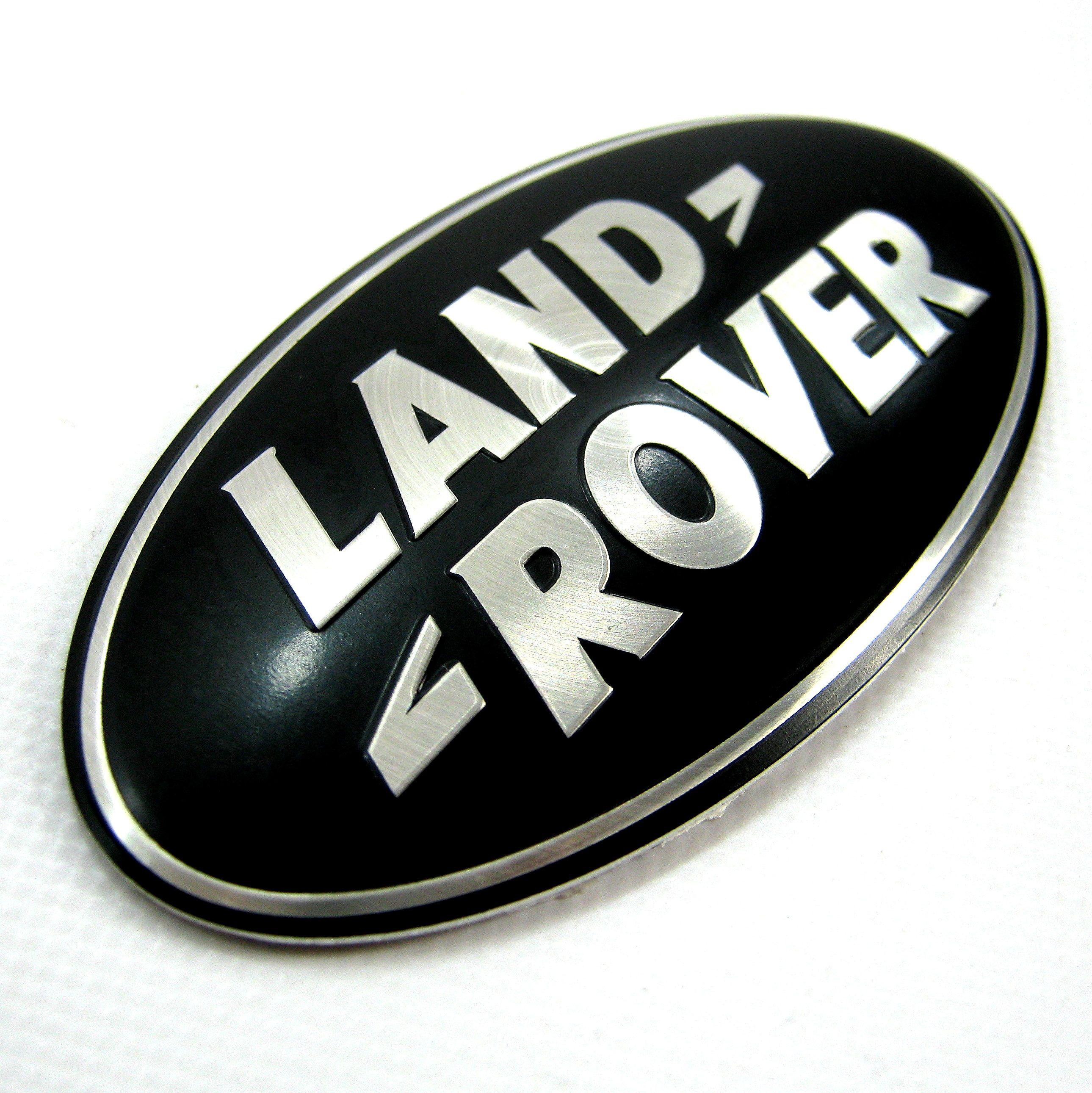 Black Oval Circle Logo - Land Rover Freelander 1 BLACK+SILVER rear door badge oval logo ...