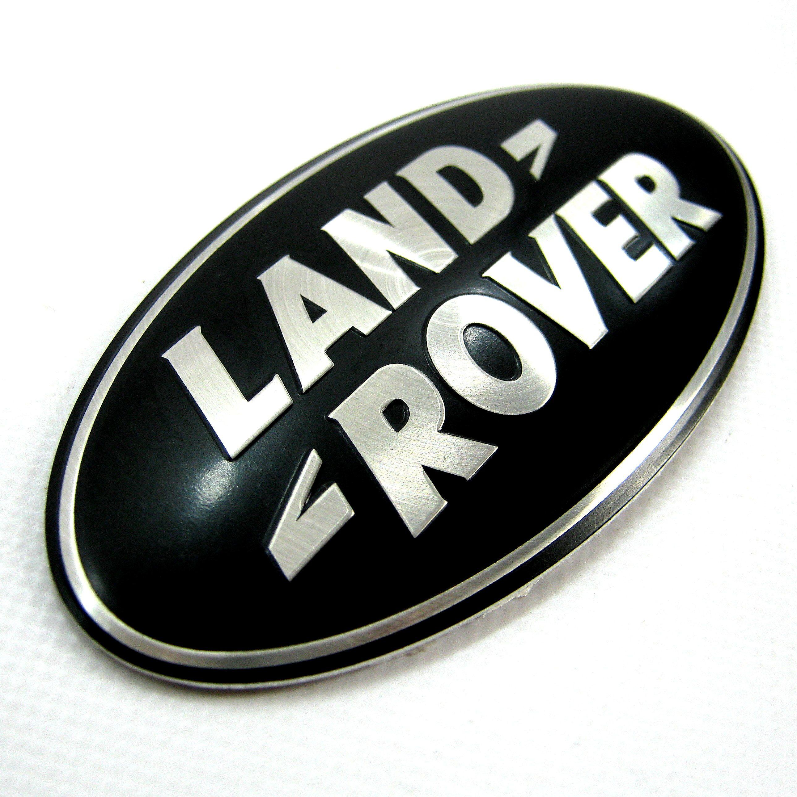 Silver Oval Logo - Land Rover Freelander 1 BLACK+SILVER rear door badge oval logo ...