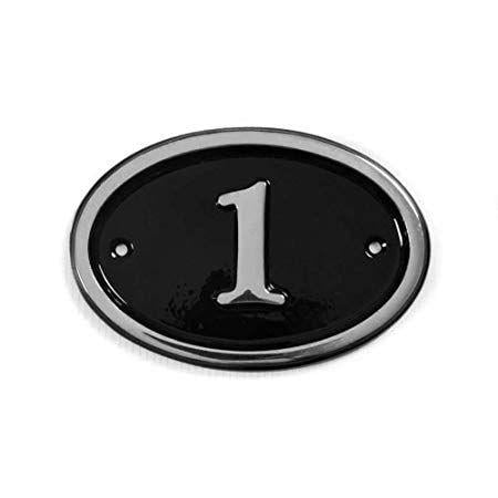 Black Oval Circle Logo - Personalised Aluminium Oval House Number (Free Delivery): Amazon.co ...