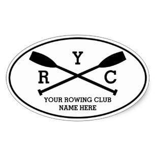 Black Oval Circle Logo - Rowing Club Logo Stickers & Labels | Zazzle UK