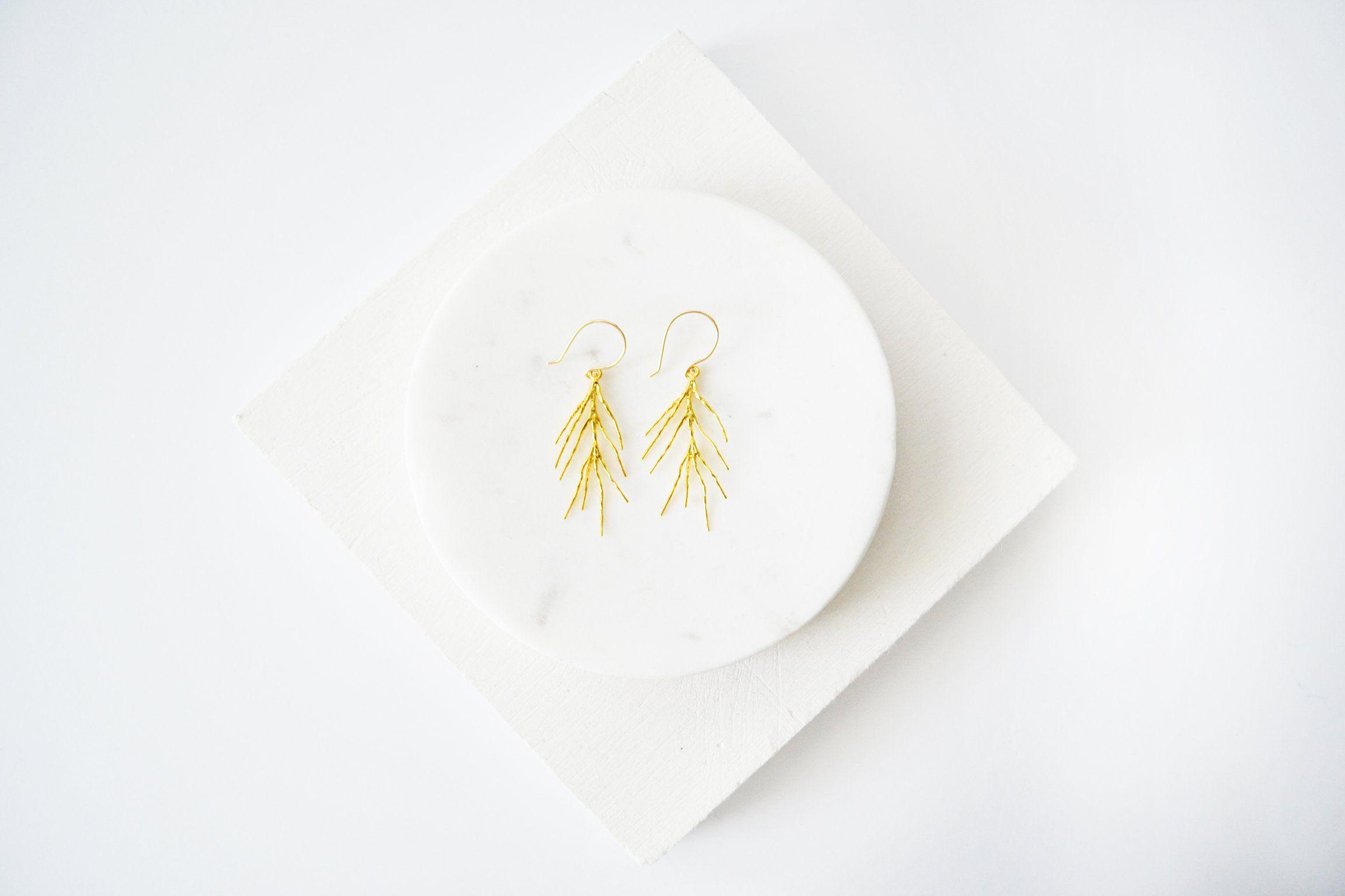 Gold Branch Logo - Gold Branch Earrings – Summer Sweet Designs