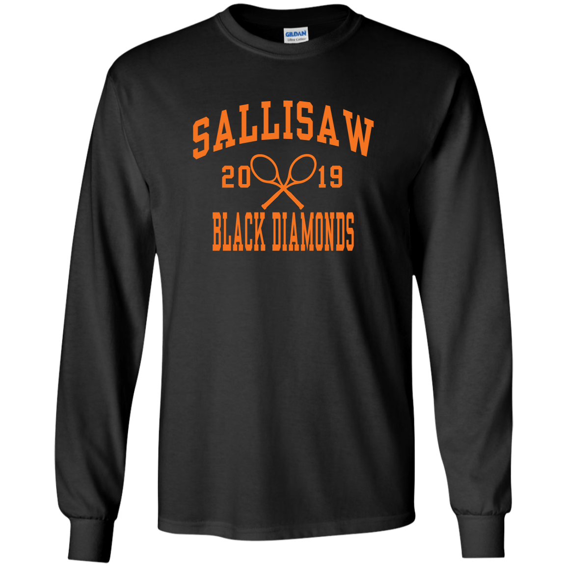 Sallisaw Black Diamonds Logo - Sallisaw High School Long Sleeve Ultra Cotton T-Shirt - SpiritShop.com