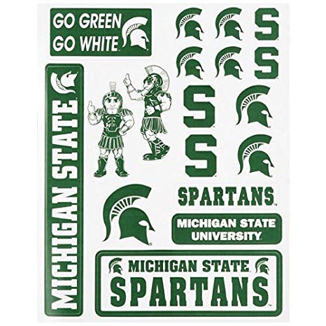 Translucent Spartan Helmet Logo - Amazon.com : Michigan State Spartans Vinyl Cling Stickers 18 ...