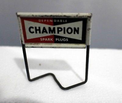 1950s Champion Spark Plug Logo - 1950'S CHAMPION SPARK Plugs Mini Metal Advertising Sign Model ...